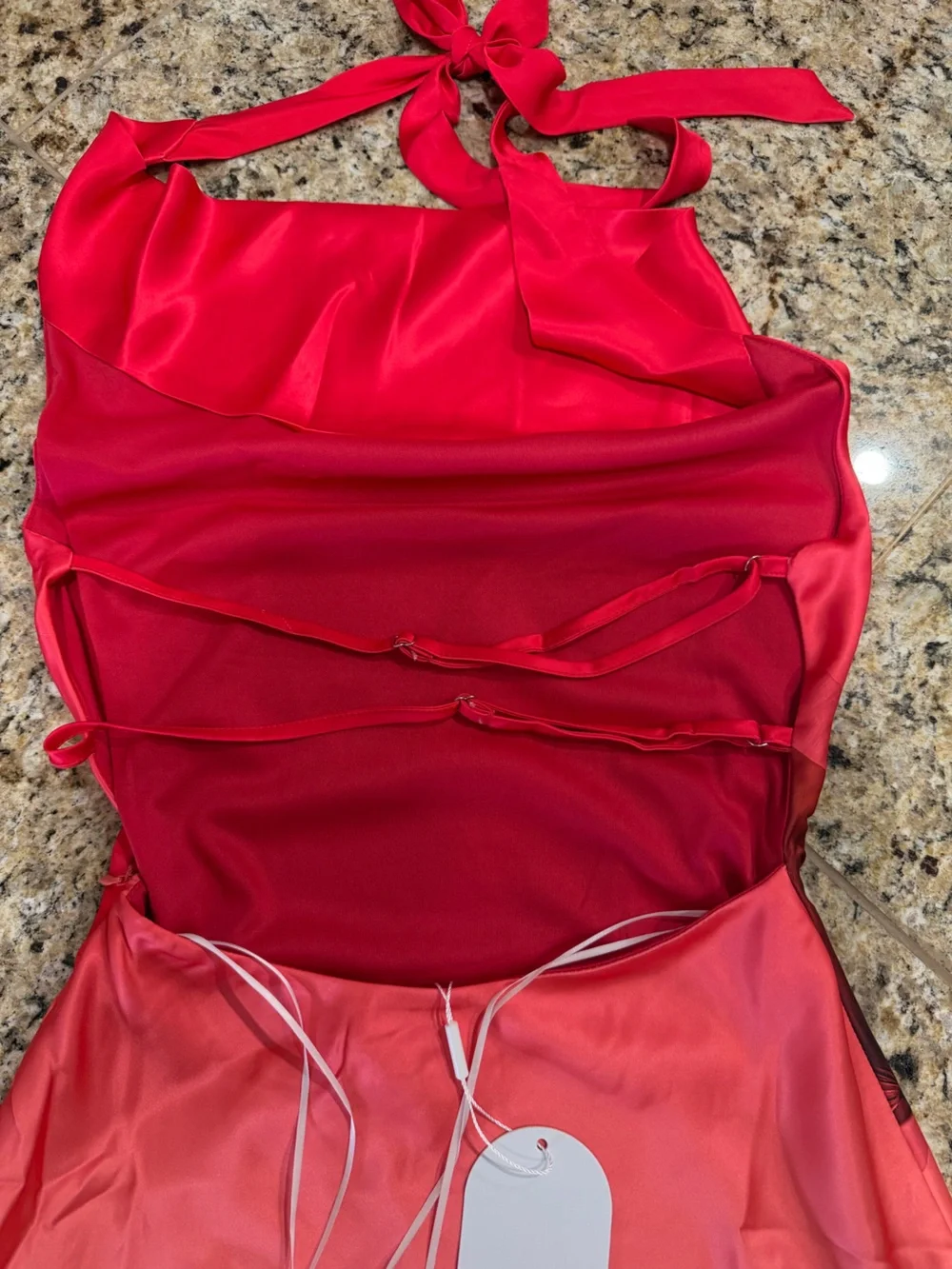 Red Floral Halter Mini Dress